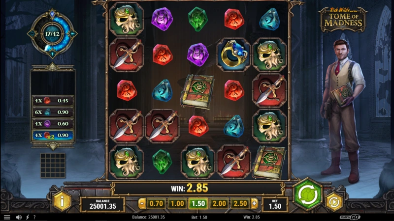 Rich Wilde and the Tome of Madness slot theme